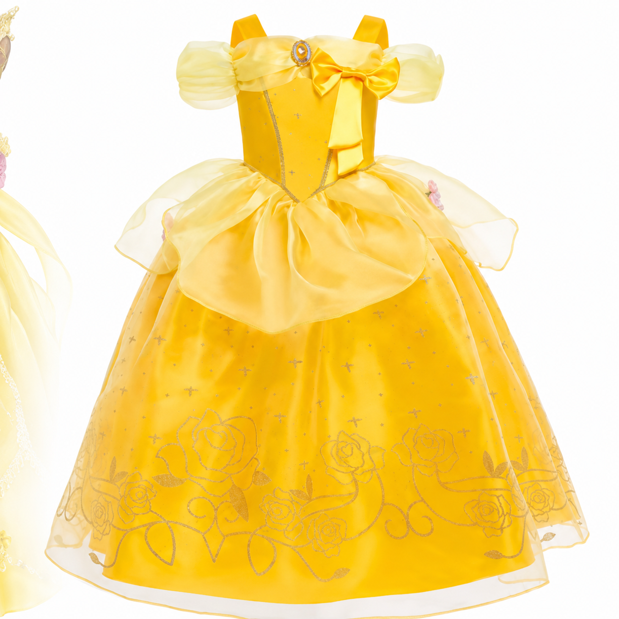 Girls' Princess Costume Dress with Tiara and Accessories Set - Image 5