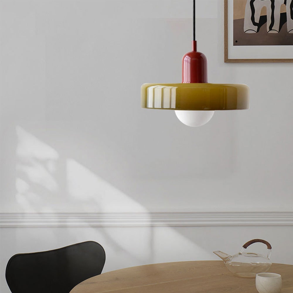 Glass Pendant Lights with Modern Cylindrical Neck for Dining Room and Kitchen Island Lighting - Image 4