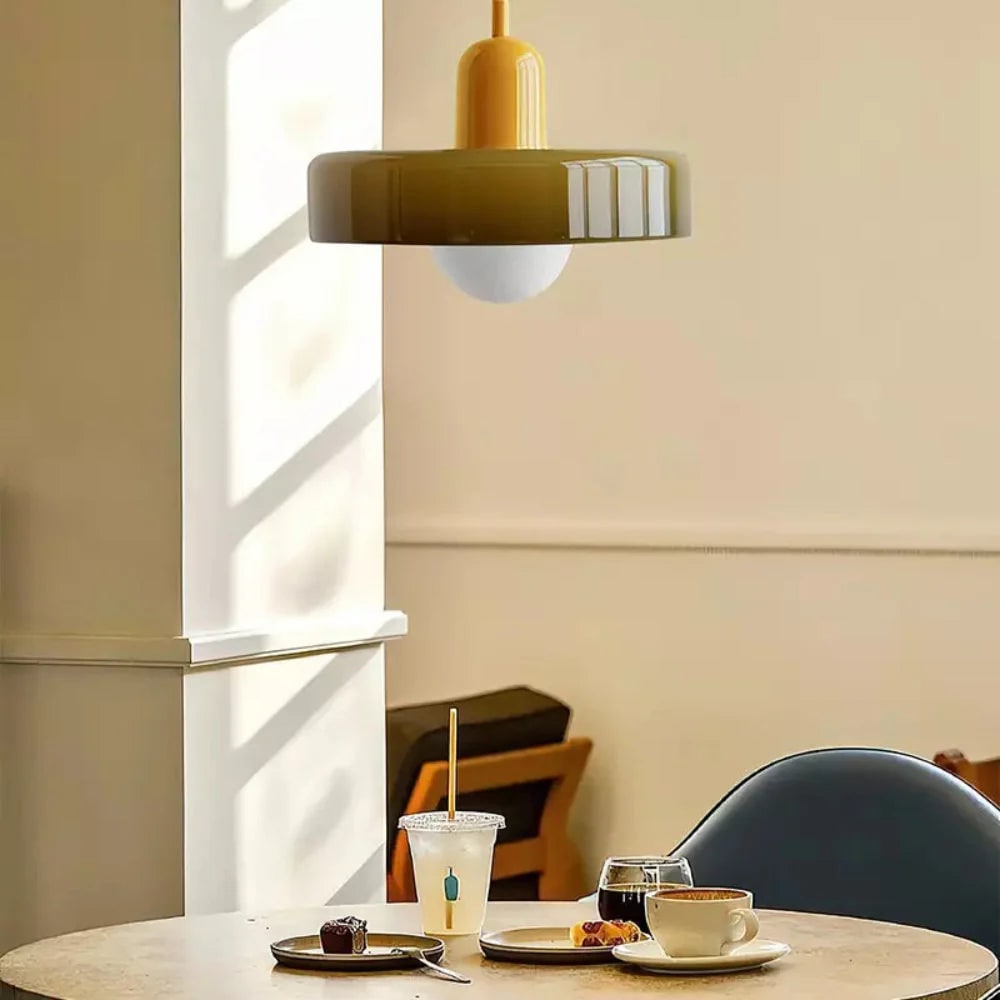 Glass Pendant Lights with Modern Cylindrical Neck for Dining Room and Kitchen Island Lighting - Image 6