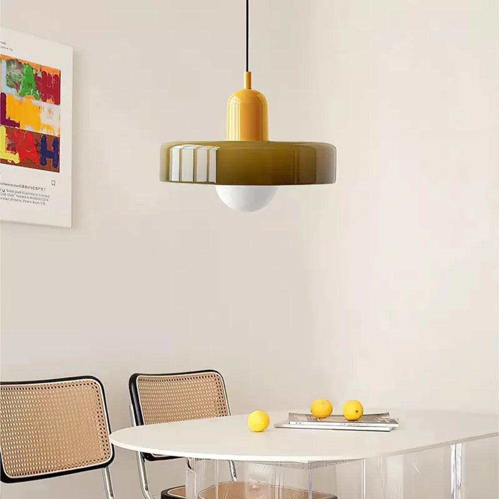 Glass Pendant Lights with Modern Cylindrical Neck for Dining Room and Kitchen Island Lighting - Image 7