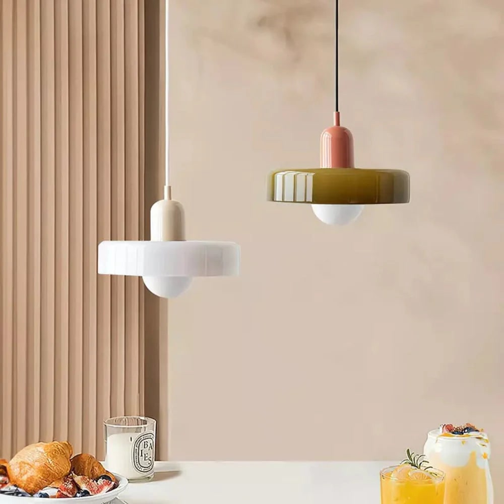 Glass Pendant Lights with Modern Cylindrical Neck for Dining Room and Kitchen Island Lighting - Image 8