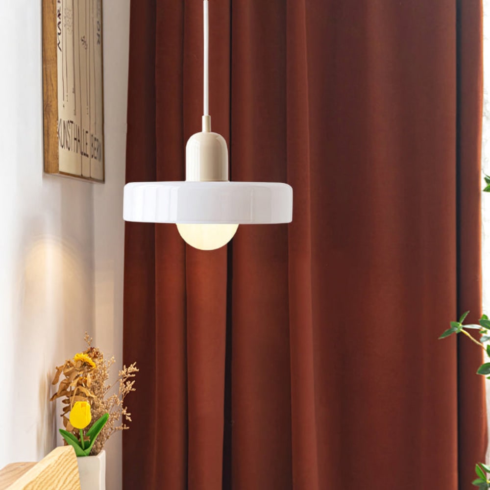 Glass Pendant Lights with Modern Cylindrical Neck for Dining Room and Kitchen Island Lighting - Image 9