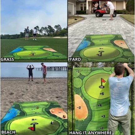 Golf Chipping Game with Portable Sticky Target Mat and 16 Balls for Indoor Outdoor Practice - Image 7