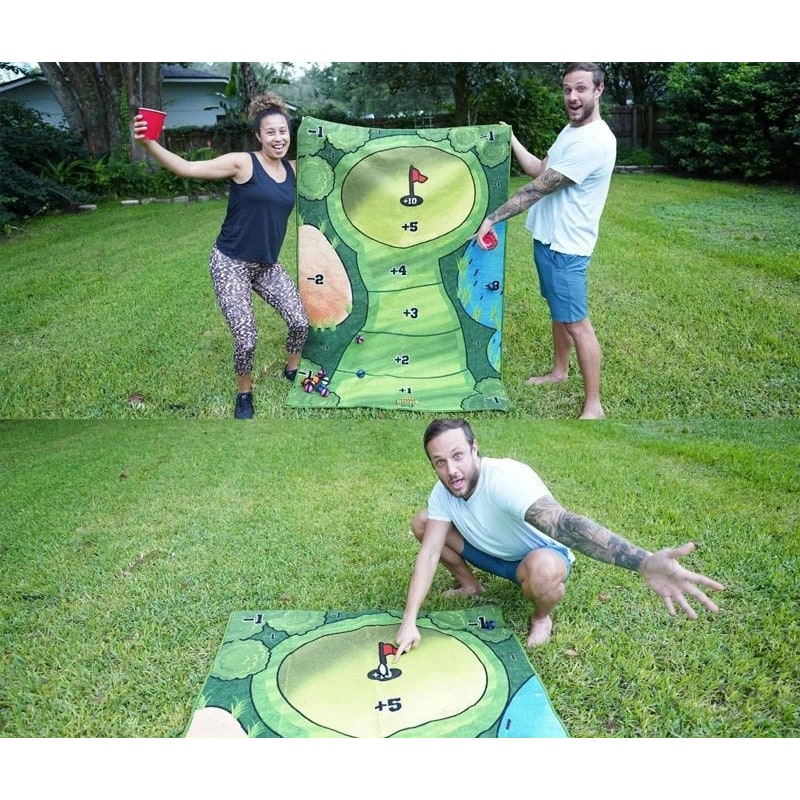 Golf Chipping Game with Portable Sticky Target Mat and 16 Balls for Indoor Outdoor Practice - Image 8