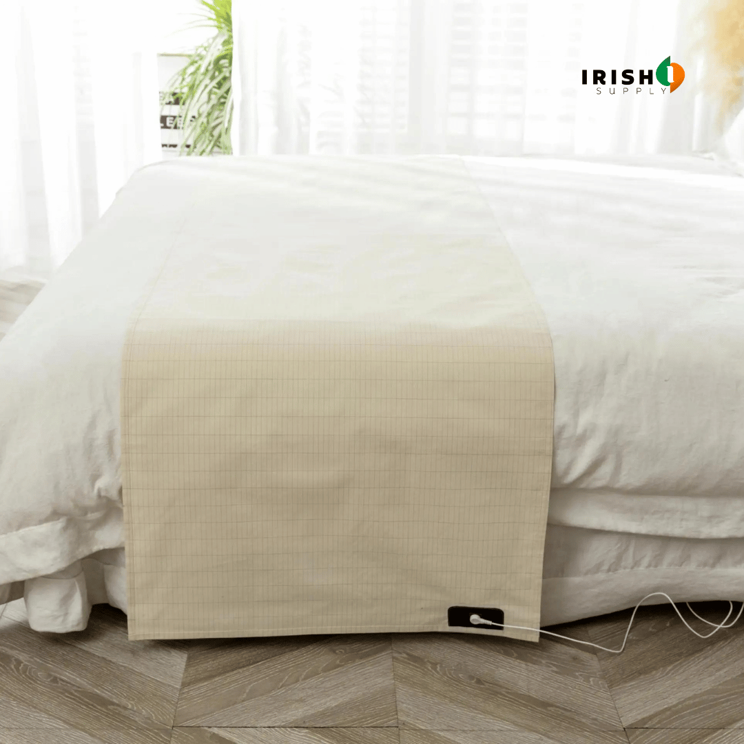 Grounding Earthing Bed Sheet with Conductive Woven Threads and Detachable Cord Full Size - Image 5