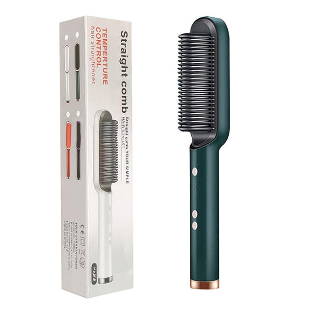 Hair Straightener Brush Ionic Technology Heated Ceramic Head and Temperature Control - Image 21