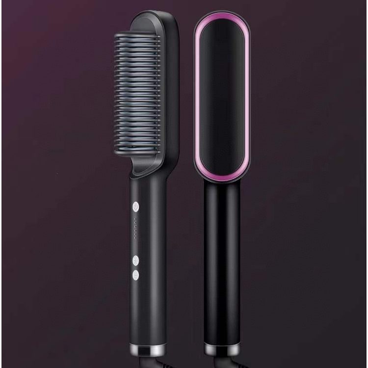 Hair Straightener Brush Ionic Technology Heated Ceramic Head and Temperature Control - Image 22