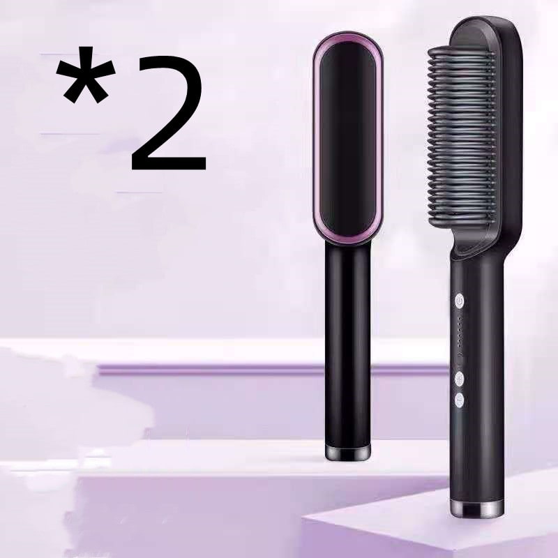 Hair Straightener Brush Ionic Technology Heated Ceramic Head and Temperature Control - Image 25