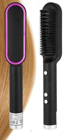 Hair Straightener Brush Ionic Technology Heated Ceramic Head and Temperature Control - Image 3