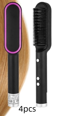 Hair Straightener Brush Ionic Technology Heated Ceramic Head and Temperature Control - Image 4