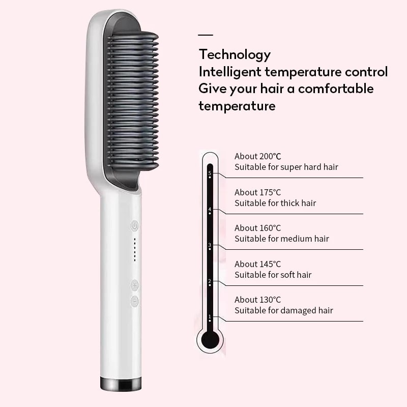 Hair Straightener Brush Ionic Technology Heated Ceramic Head and Temperature Control - Image 45