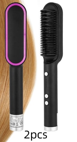 Hair Straightener Brush Ionic Technology Heated Ceramic Head and Temperature Control - Image 9