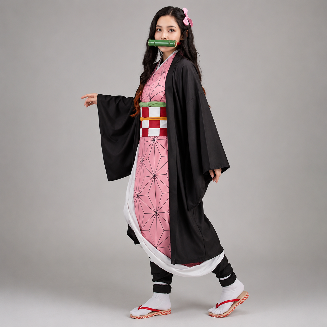 Halloween Anime Cosplay Costume and Outfits Set with Kimono Haori Jacket - Image 1