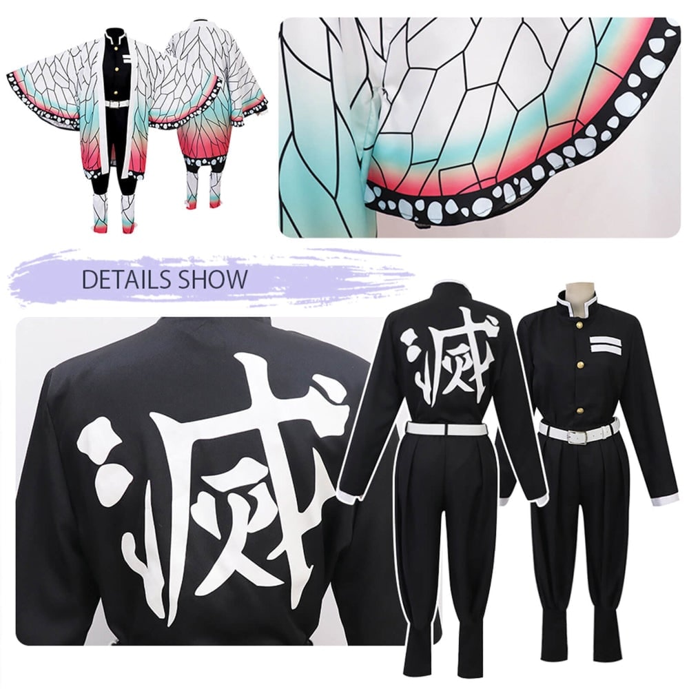 Halloween Anime Cosplay Costume and Outfits Set with Kimono Haori Jacket - Image 10