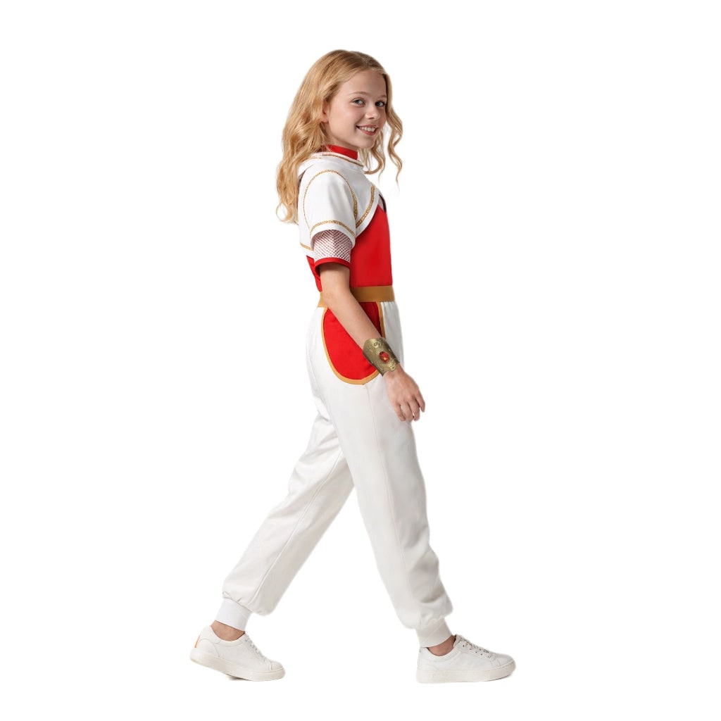 Halloween Anime Cosplay Costume Outfits with High Collar Gold Waistband Asymmetrical Sleeves - Image 5