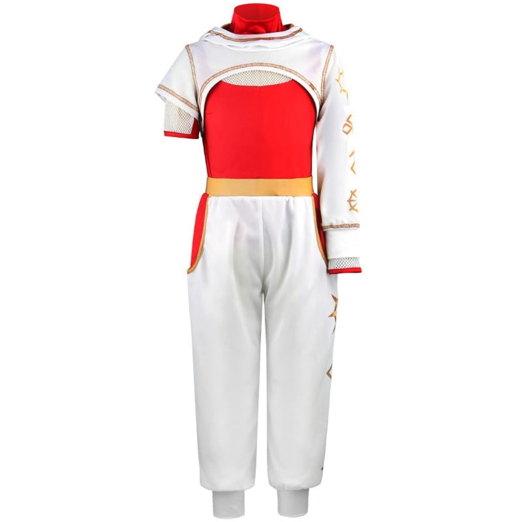 Halloween Anime Cosplay Costume Outfits with High Collar Gold Waistband Asymmetrical Sleeves - Image 6