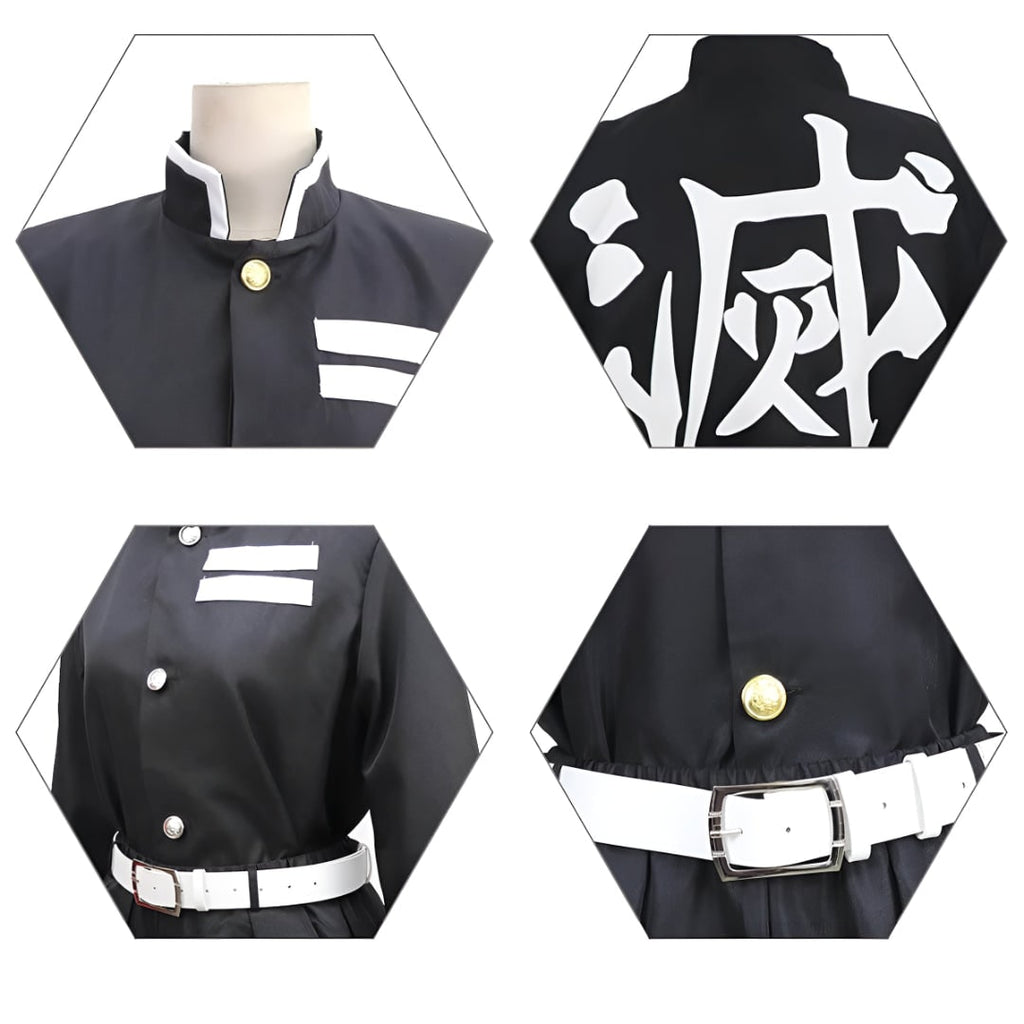 Halloween Anime Cosplay Costume Warrior with Flame Cape and Character Outfit Set - Image 6