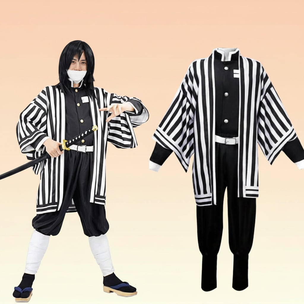 Halloween Anime Cosplay Costume with Haori Jacket and Character Design Multi-Piece Set - Image 10