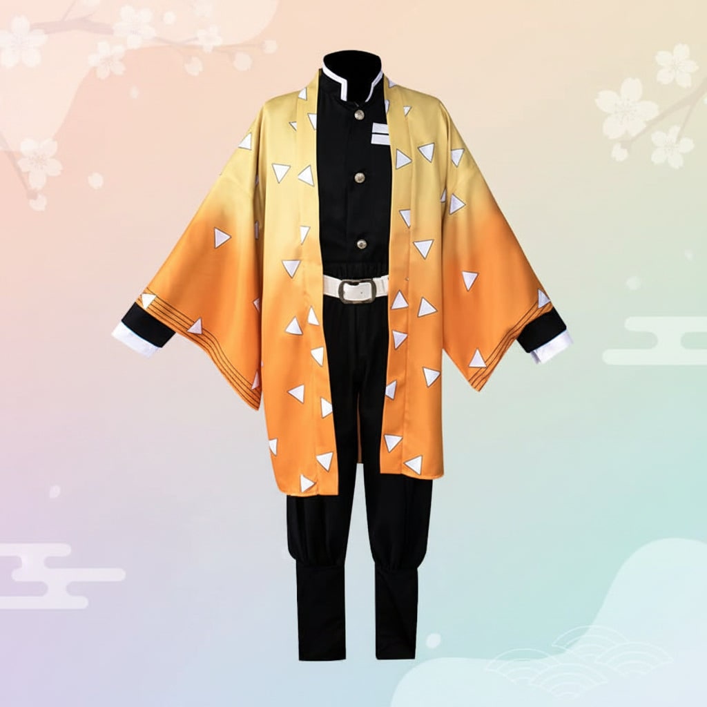 Halloween Anime Cosplay Costume with Haori Jacket and Character Design Multi-Piece Set - Image 5