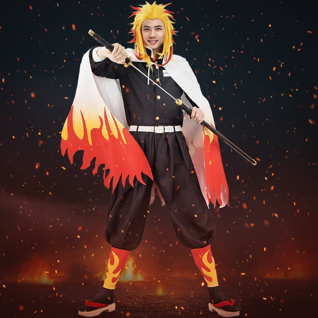 Halloween Anime Cosplay Costume with Haori Jacket and Character Design Multi-Piece Set - Image 6