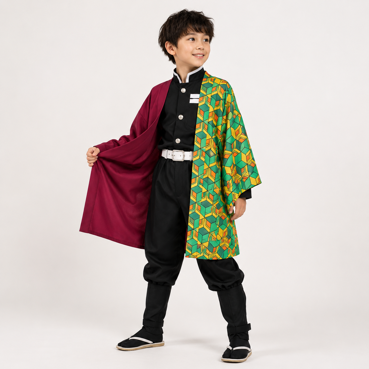 Halloween Anime Cosplay Costume with Split Haori Jacket and Set for Party and Convention - Image 1