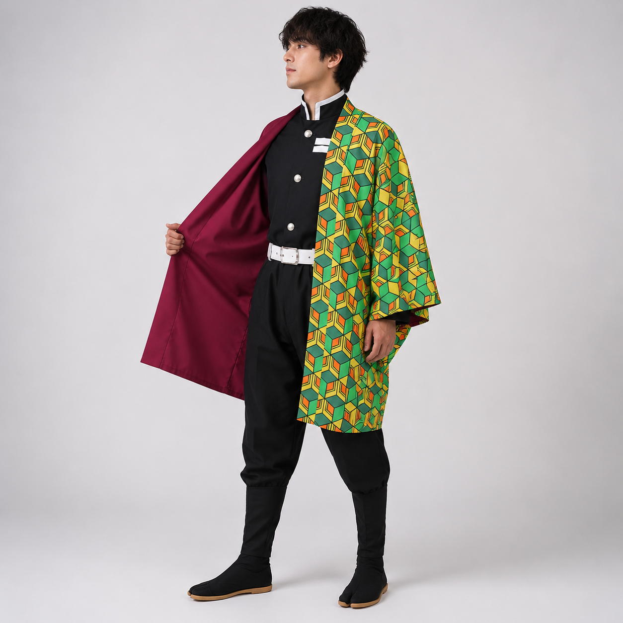 Halloween Anime Cosplay Costume with Split Haori Jacket and Set for Party and Convention - Image 2
