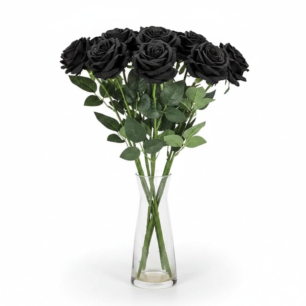 Halloween Artificial Roses Bulk in Vase with Stems for Seasonal Floral Decoration - Image 2