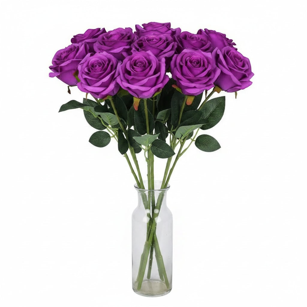 Halloween Artificial Roses Bulk in Vase with Stems for Seasonal Floral Decoration - Image 6