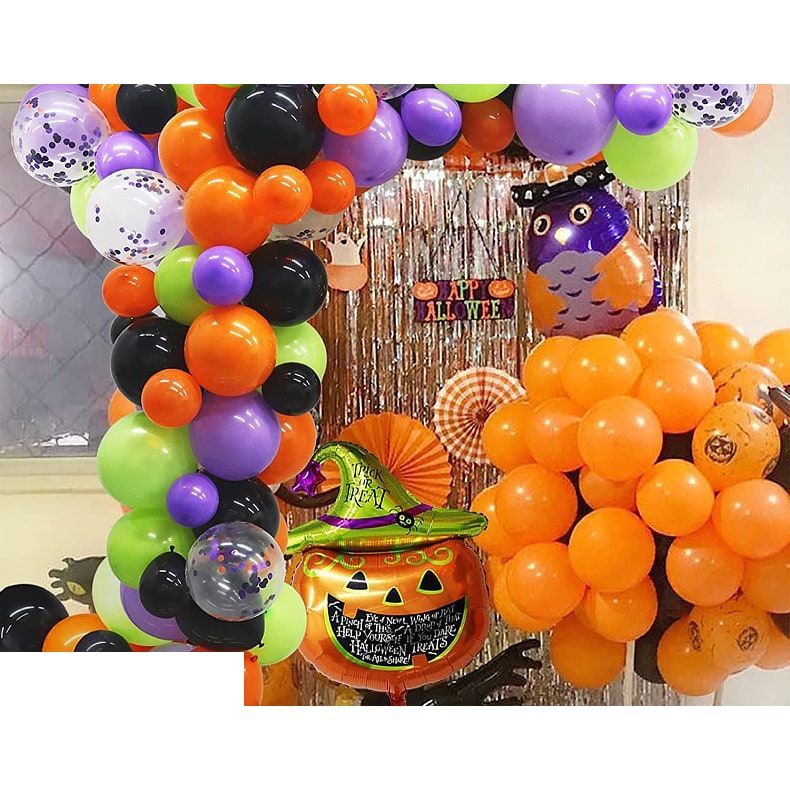Halloween Balloon Arch Kit with Latex and Foil Garland Decoration for Party Rainbow - Image 6