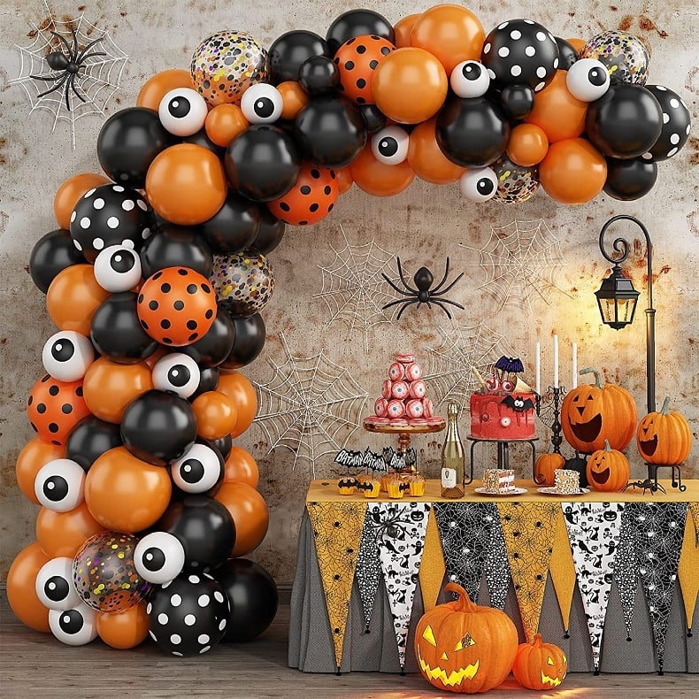 Halloween Balloon Arch Kit with Latex and Foil Garland Decoration for Party Rainbow - Image 8