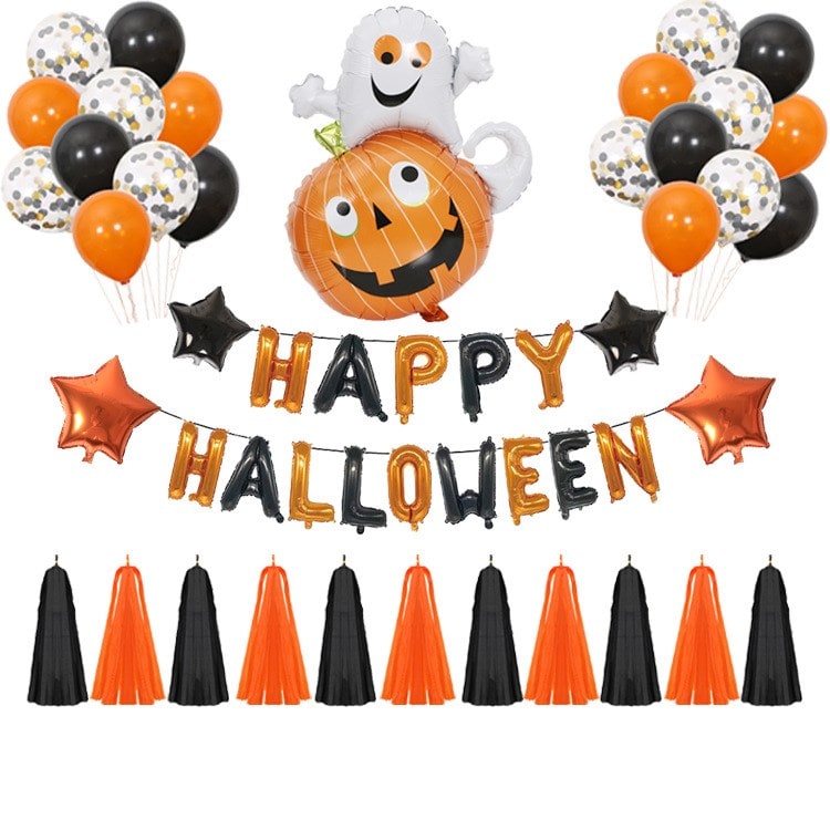 Halloween Balloon Decoration Arch Kit with Foil and Latex for Party - Image 9