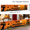 Halloween Banner Outdoor Yard Sign with Jack-O-Lantern and Witch Silhouettes for Party Decoration - Image 5