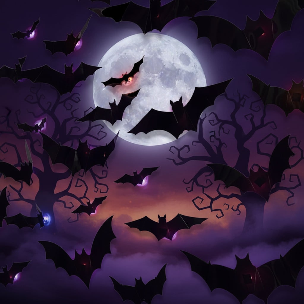 Halloween Bat Decorations and Lights Outdoor with 3D Foldable Wings LED Backlight Wall Decor - Image 3