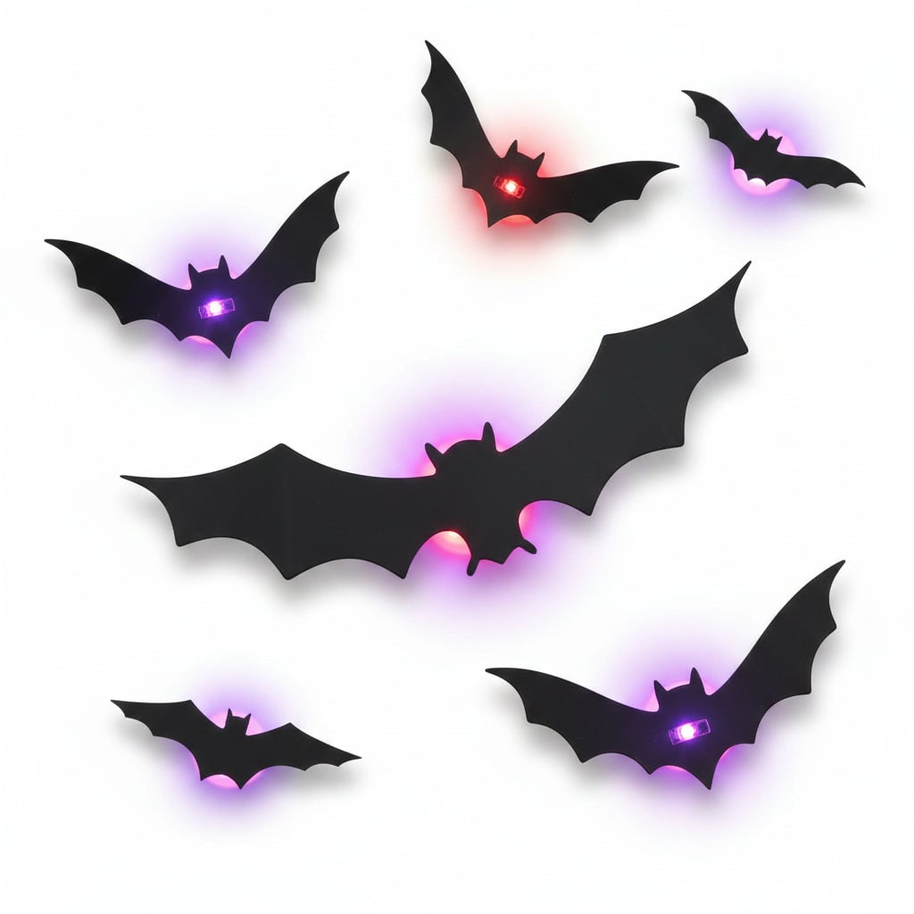 Halloween Bat Decorations with LED Lights for Indoor Outdoor Party and Yard - Image 4
