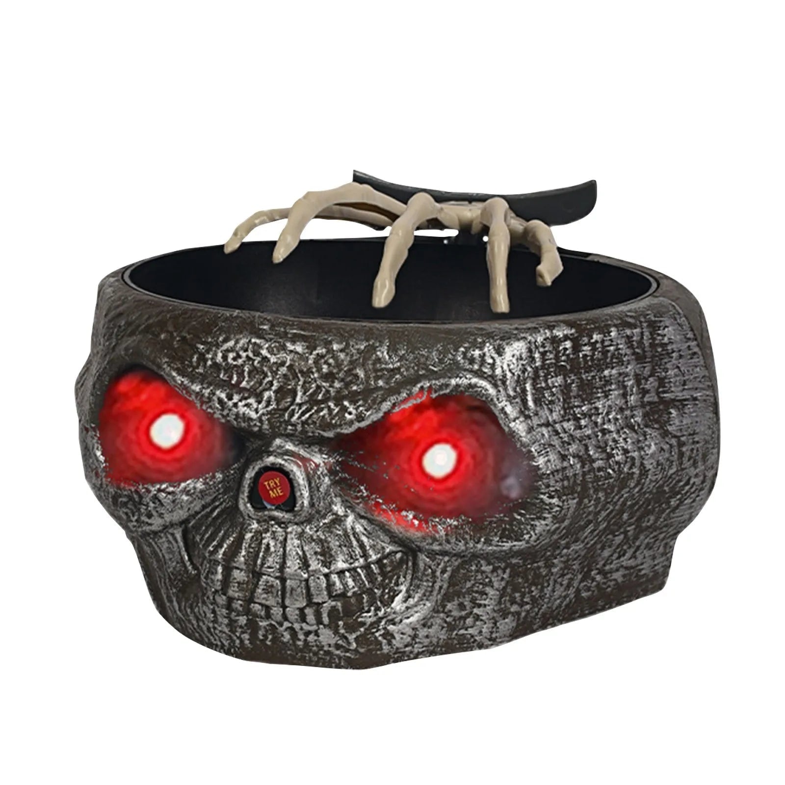 Halloween Candy Bowl Motion Activated with LED Eyes and Skeleton Hand for Indoor Party Decoration - Image 7