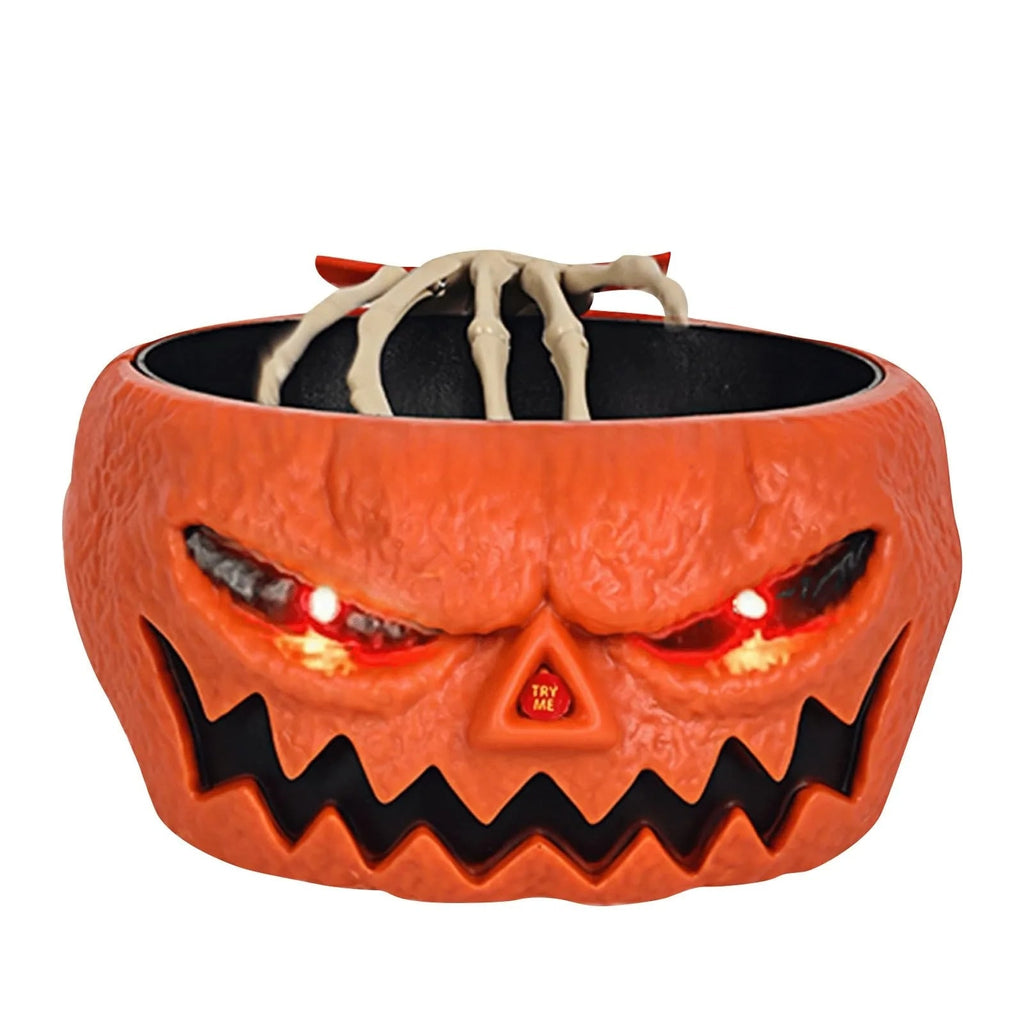 Halloween Candy Bowl Motion Activated with LED Eyes and Skeleton Hand for Indoor Party Decoration - Image 8