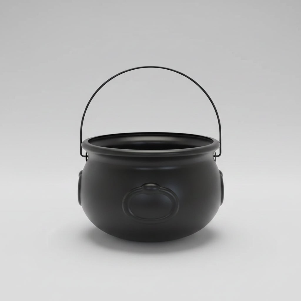 Halloween Cauldron Bucket with Handle for Party Decorations and Trick or Treat - Image 2