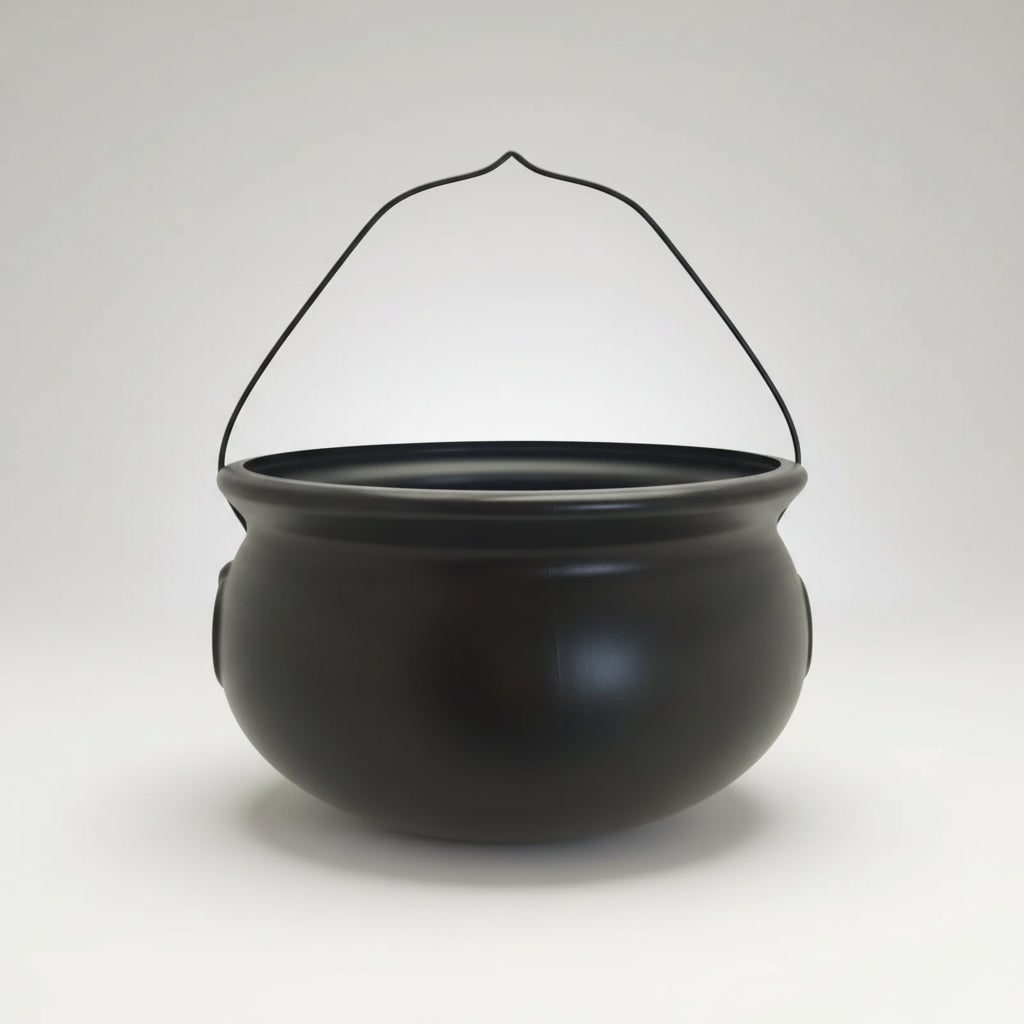 Halloween Cauldron Bucket with Handle for Party Decorations and Trick or Treat - Image 3