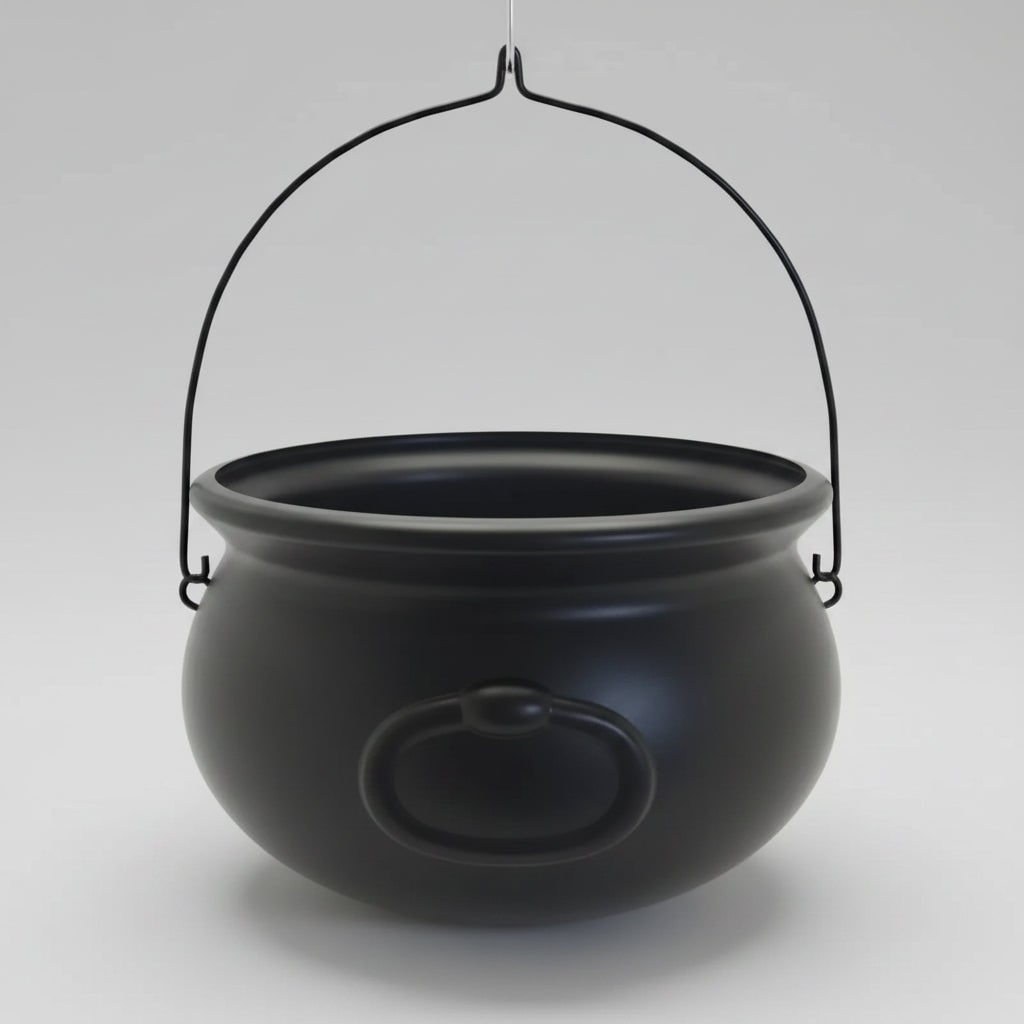 Halloween Cauldron Bucket with Handle for Party Decorations and Trick or Treat - Image 4