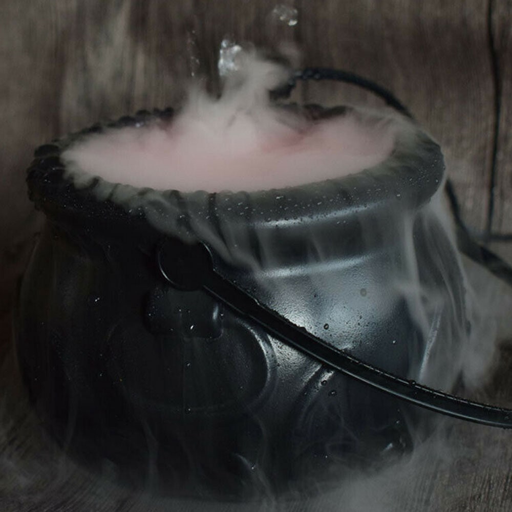 Halloween Cauldron Mist Maker Fogger with Color-Changing LED Lights for Party Decoration - Image 5