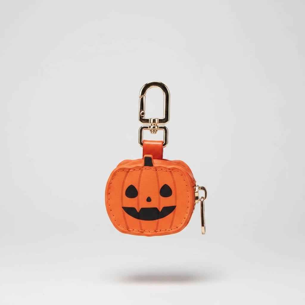 Halloween Coin Purse Keychain Key Holder with Faux Leather Zipper and Mini Pouch Small - Image 3