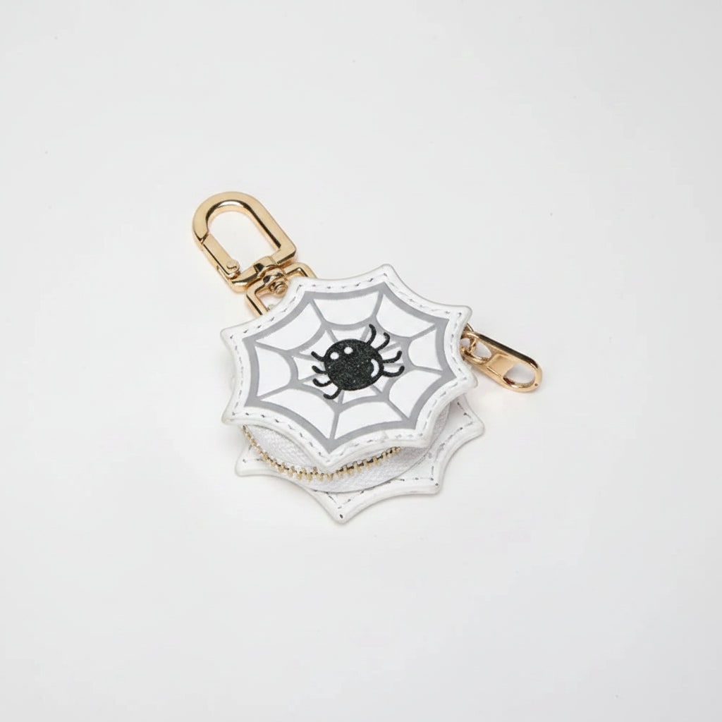 Halloween Coin Purse Keychain Key Holder with Faux Leather Zipper and Mini Pouch Small - Image 4
