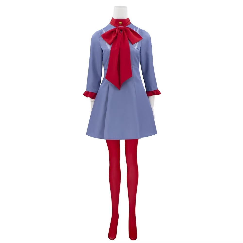 Halloween Cosplay Costume Anime Outfit Dress with Bow and Tights for Party and Conventions - Image 2