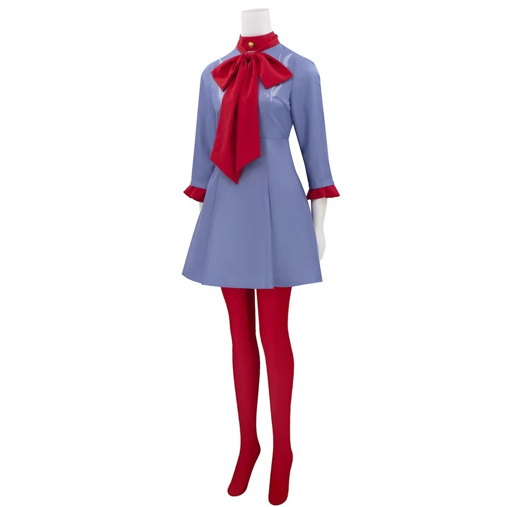 Halloween Cosplay Costume Anime Outfit Dress with Bow and Tights for Party and Conventions - Image 5