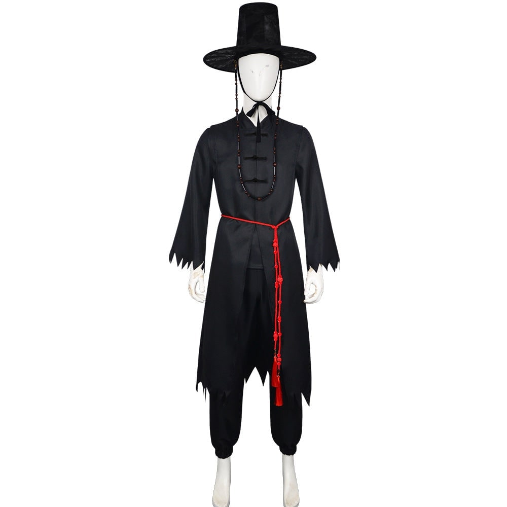 Halloween Cosplay Costume Korean Hanbok with Hat and Accessories Fantasy Set - Image 9