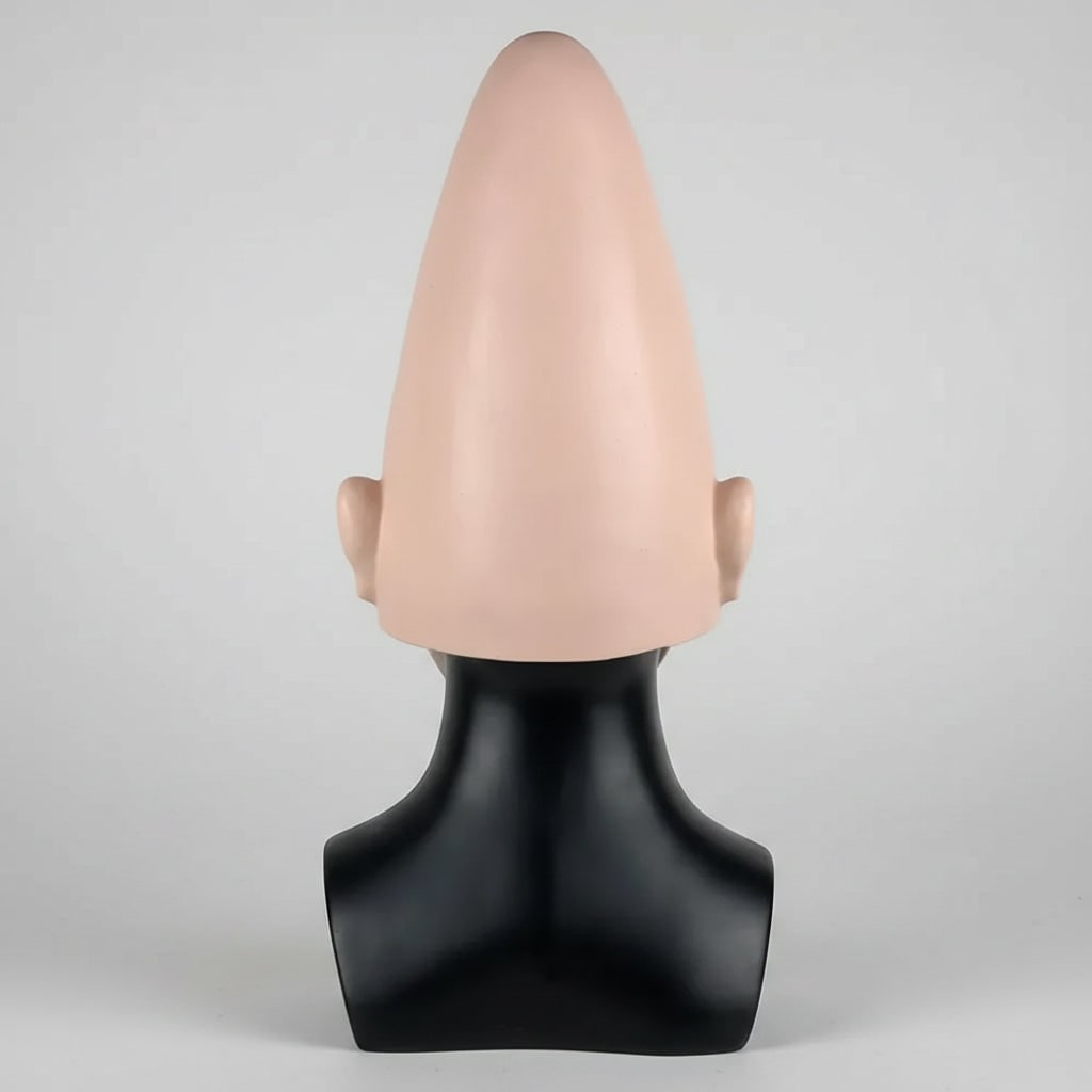Halloween Costume Alien Conehead Mask with Molded Ears and Wrinkle Details for Party and Cosplay - Image 3