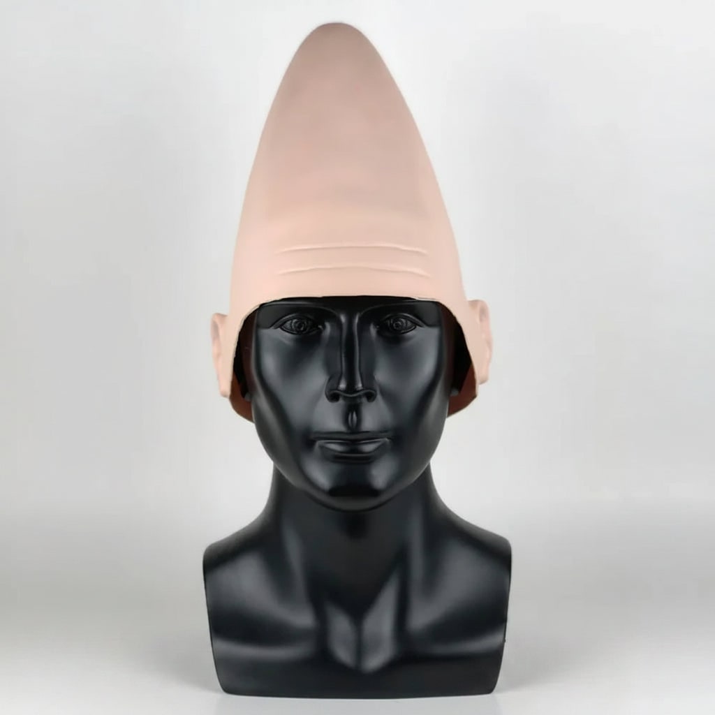 Halloween Costume Alien Conehead Mask with Molded Ears and Wrinkle Details for Party and Cosplay - Image 5
