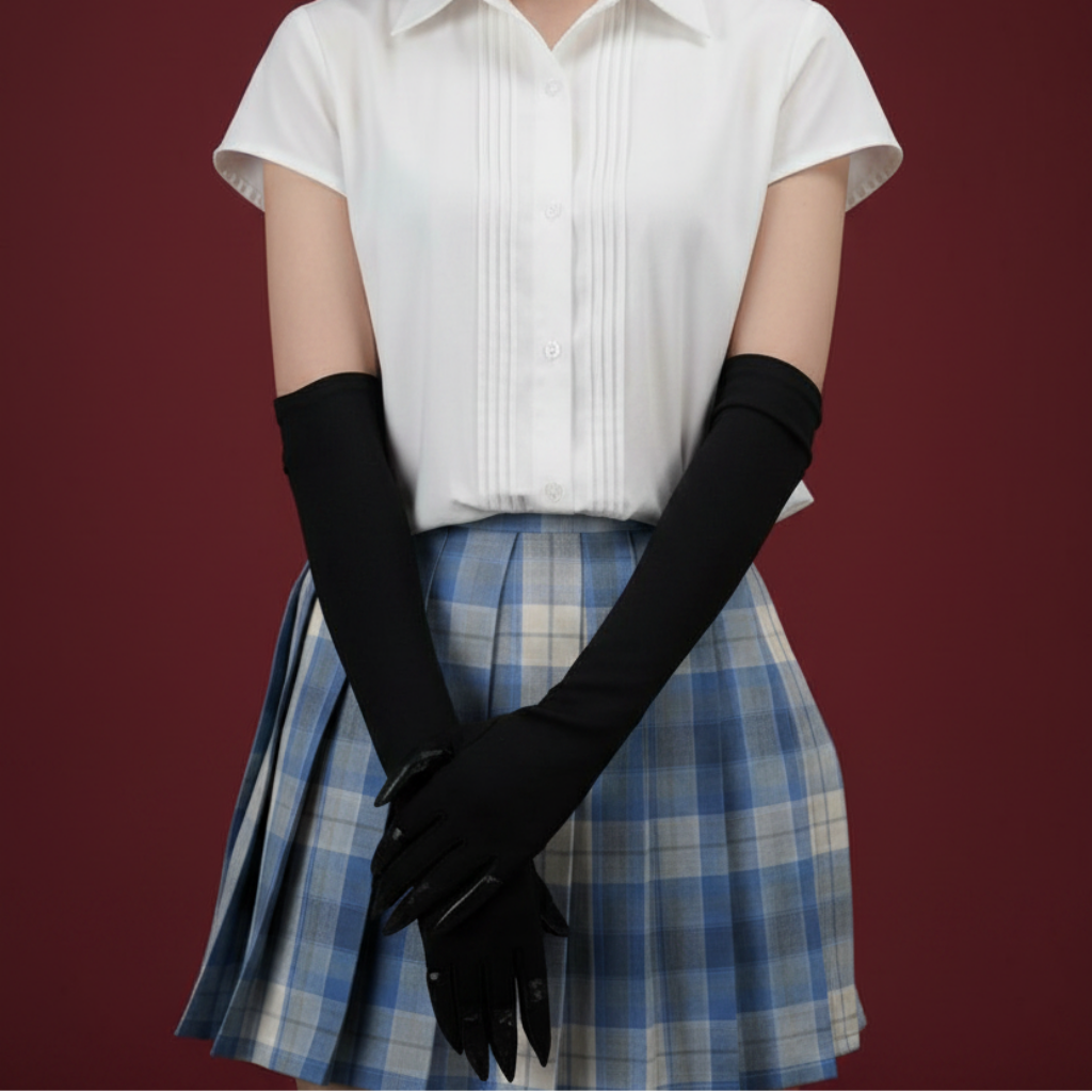 Halloween Costume Claw Gloves Elbow Length with Attached Black Talons for Witch Cosplay and Party - Image 4