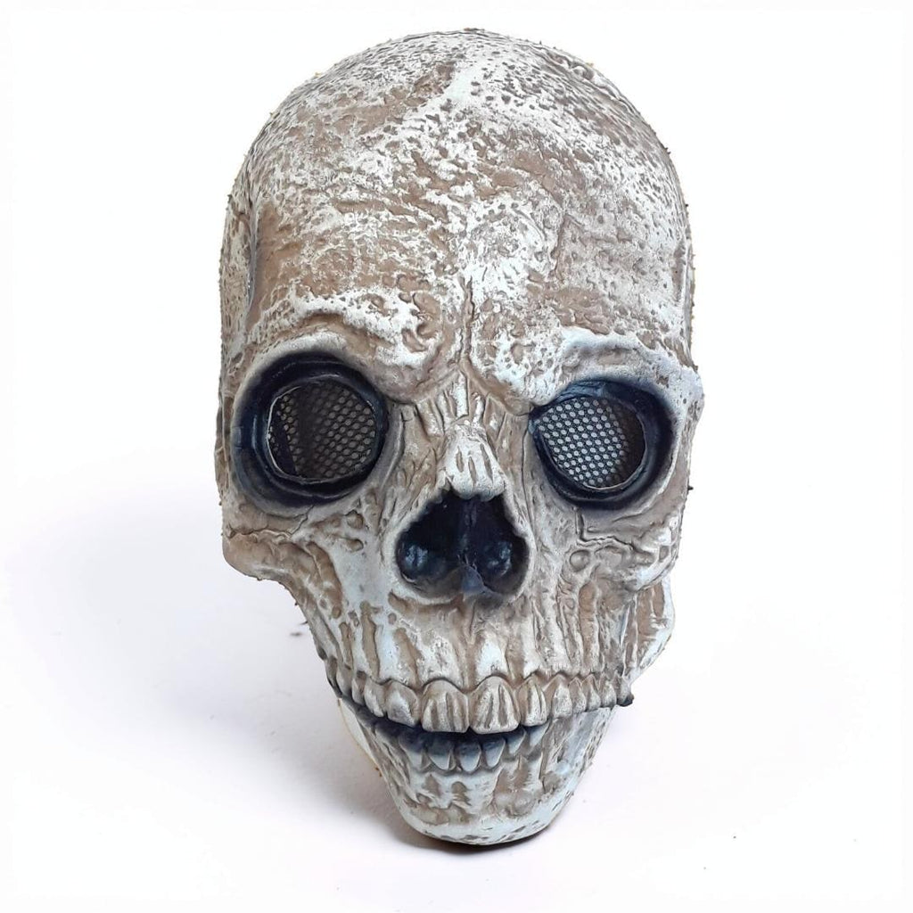 Halloween Costume Skull Mask with Hinged Moving Jaw and Creepy Realistic Bone Finish - Image 3