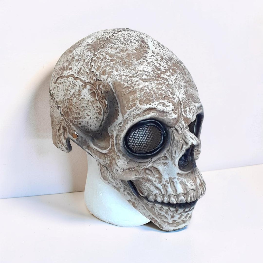 Halloween Costume Skull Mask with Hinged Moving Jaw and Creepy Realistic Bone Finish - Image 4